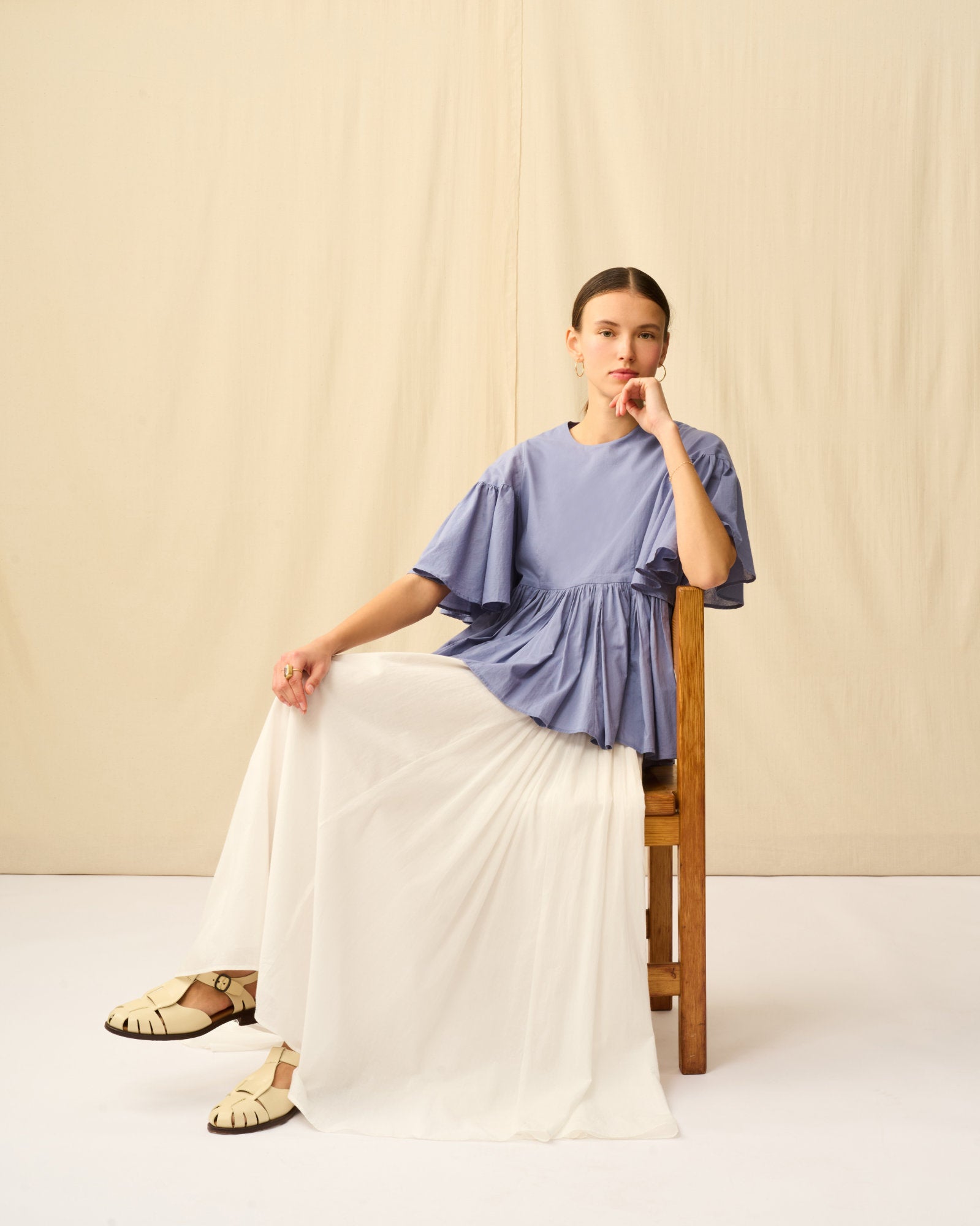 【予約】フリージアのブラウス Calm Ocean