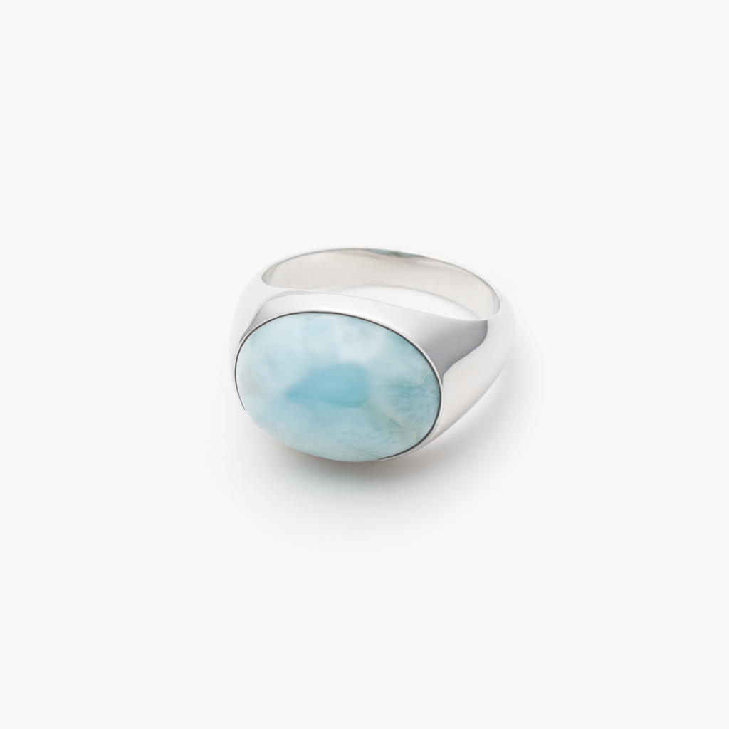 SV925 ラリマー オーバル フリーサイズリング 16.8×13㎜ SV925