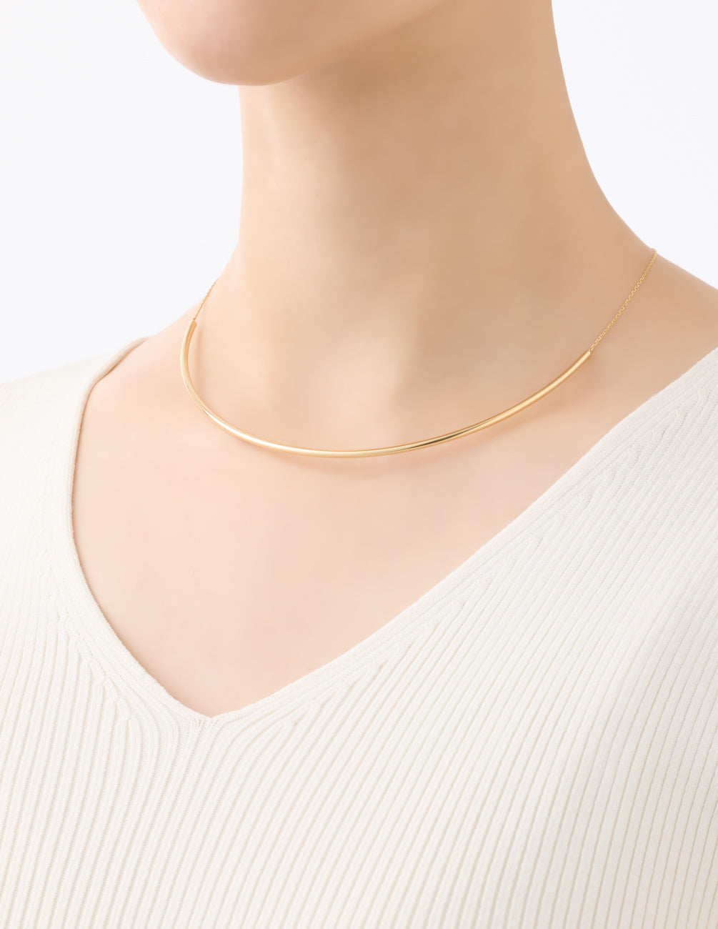 金の糸 ネックレス L 50cm【K18YG】