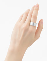【オーダー商品】<br> 絆 リング L<br> ホワイトゴールド マット