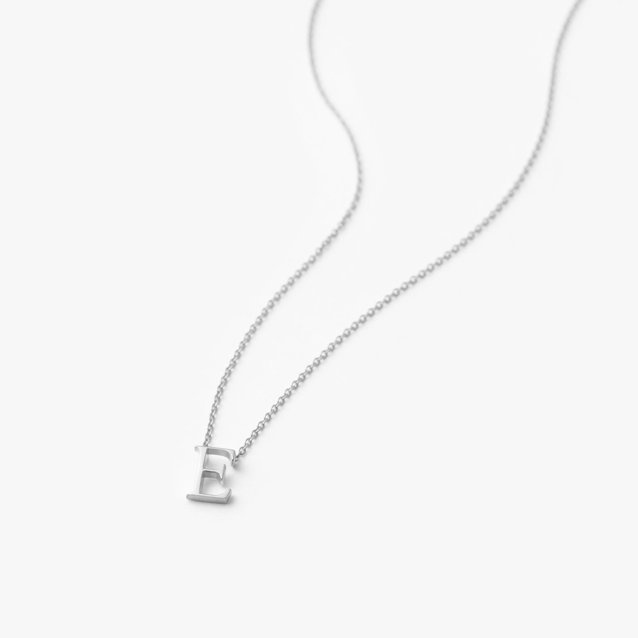 【オーダー商品】My Letters Silver ネックレス＜E＞50cm (シルバーカラー)【SV925】