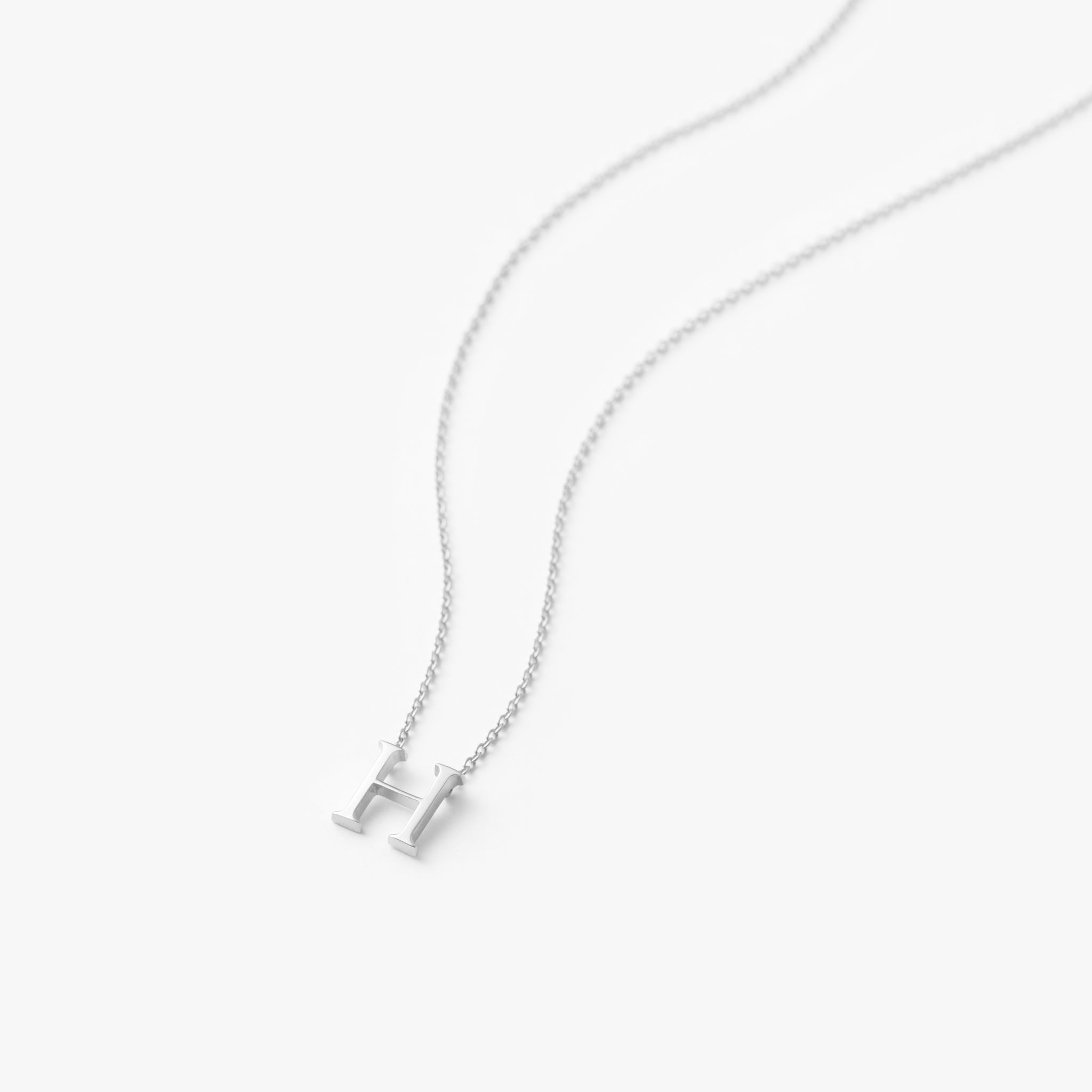 【オーダー商品】My Letters Silver ネックレス＜H＞50cm (シルバーカラー)【SV925】