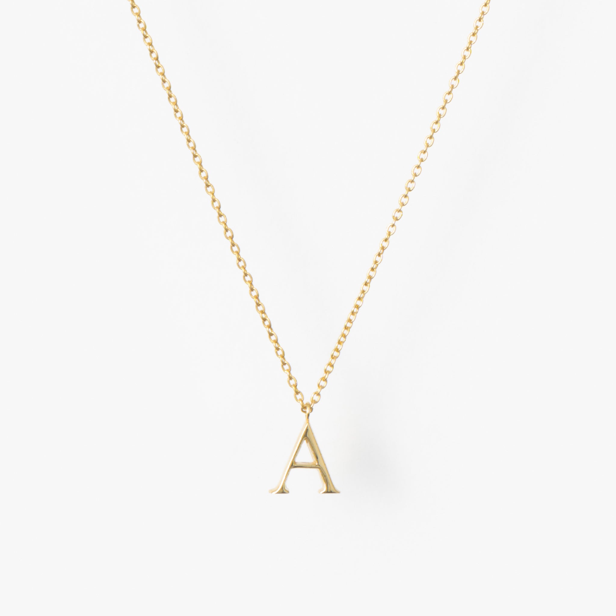 【オーダー商品】My Letters Silver ネックレス＜A＞50cm (ゴールドカラー)【SV925】