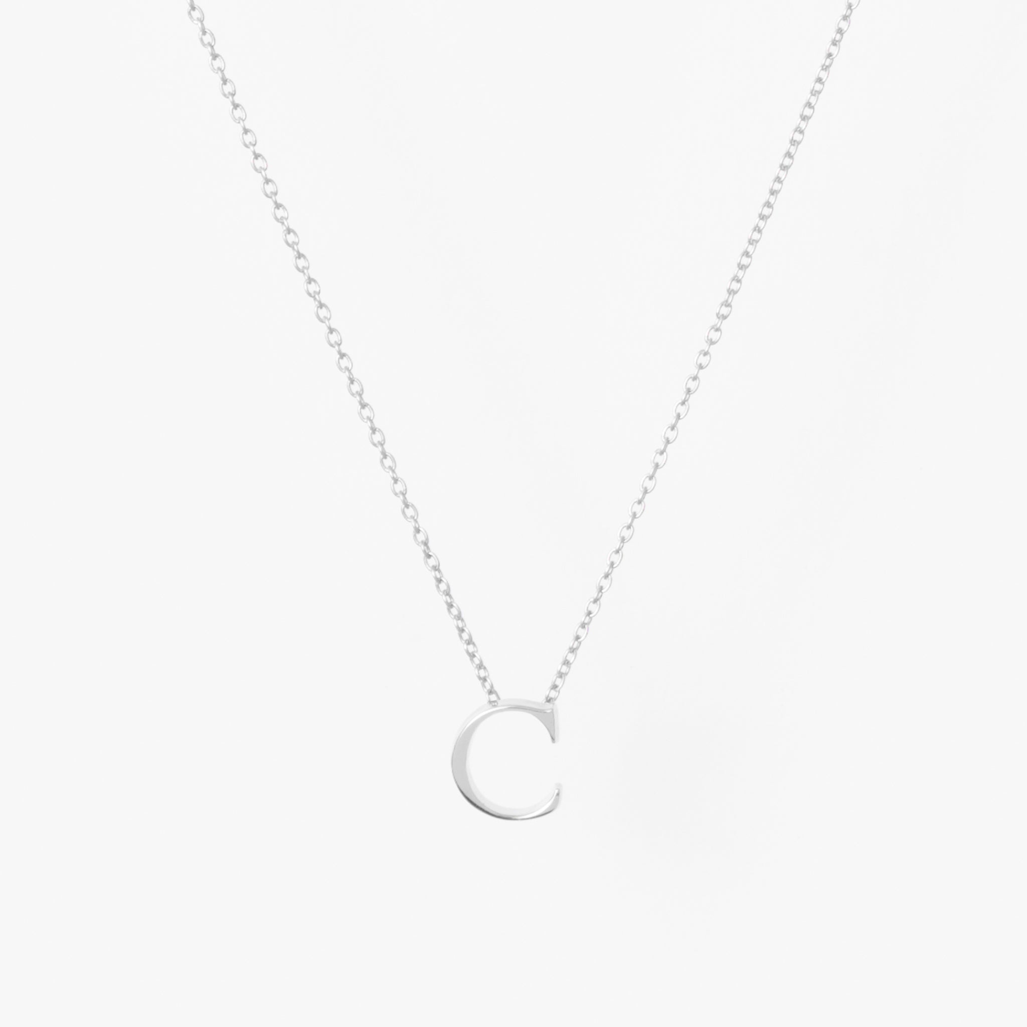 【オーダー商品】My Letters Silver ネックレス＜C＞50cm (シルバーカラー)【SV925】