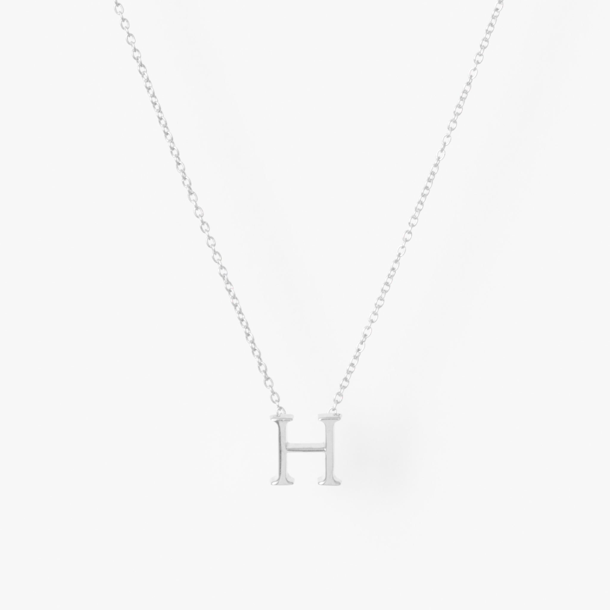 【オーダー商品】My Letters Silver ネックレス＜H＞50cm (シルバーカラー)【SV925】