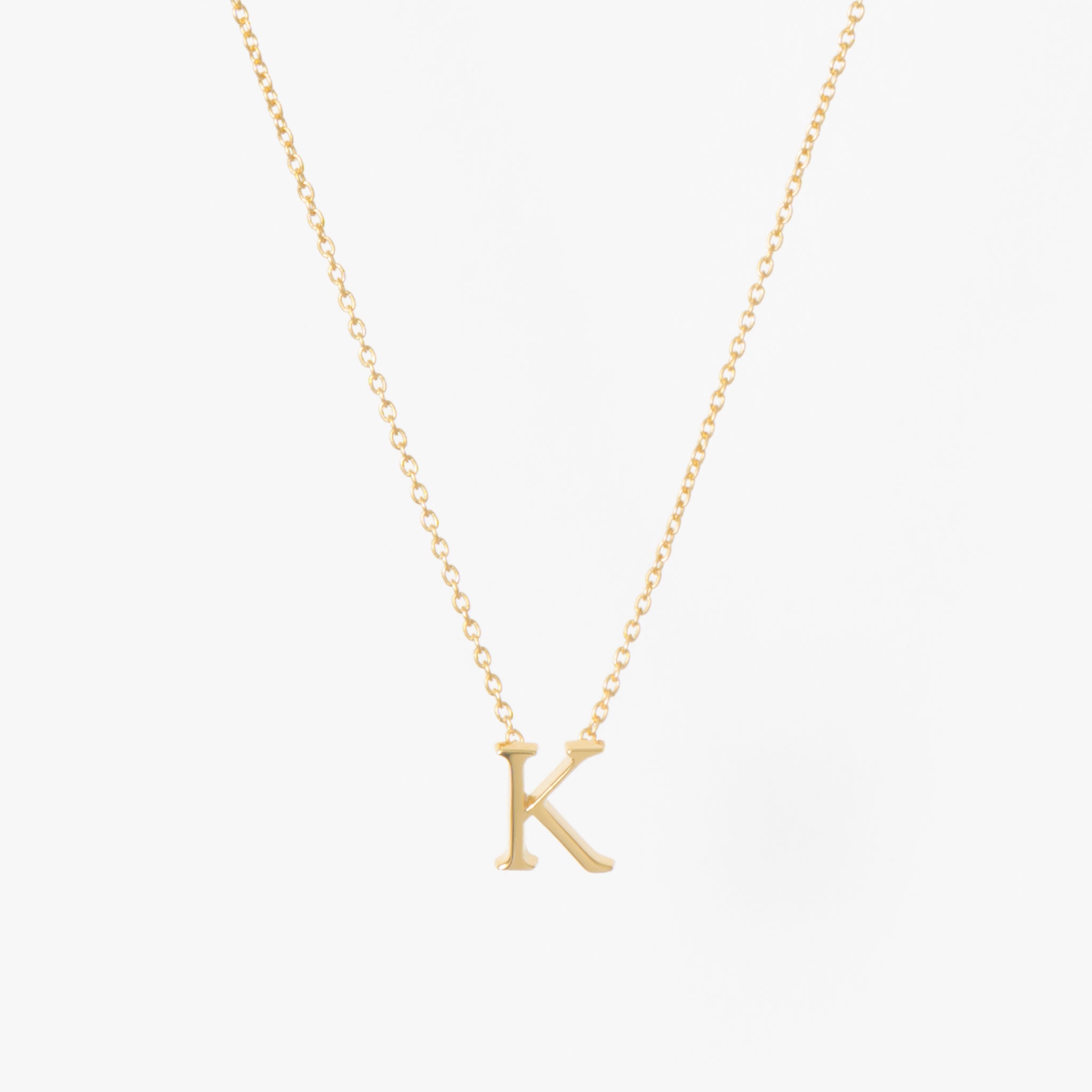 【オーダー商品】My Letters Silver ネックレス＜K＞50cm (ゴールドカラー)【SV925】