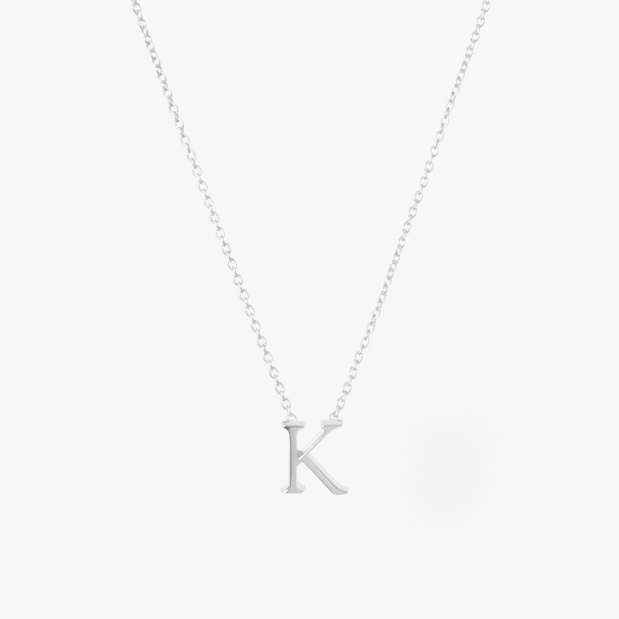 【オーダー商品】My Letters Silver ネックレス＜K＞50cm (シルバーカラー)【SV925】