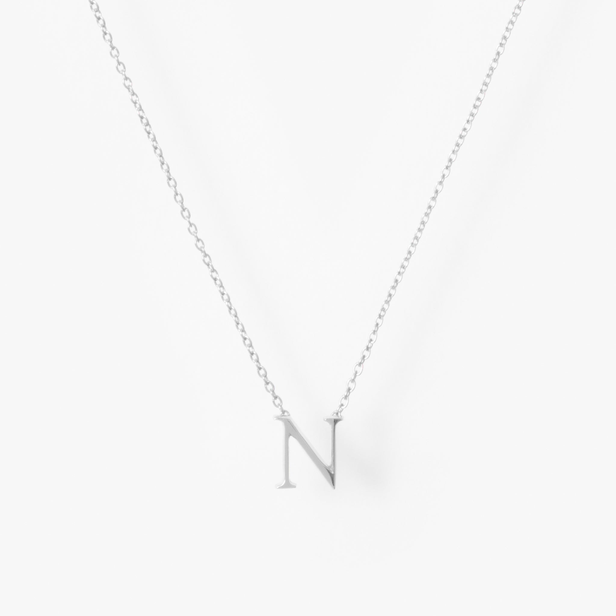 【オーダー商品】My Letters Silver ネックレス＜N＞50cm (シルバーカラー)【SV925】