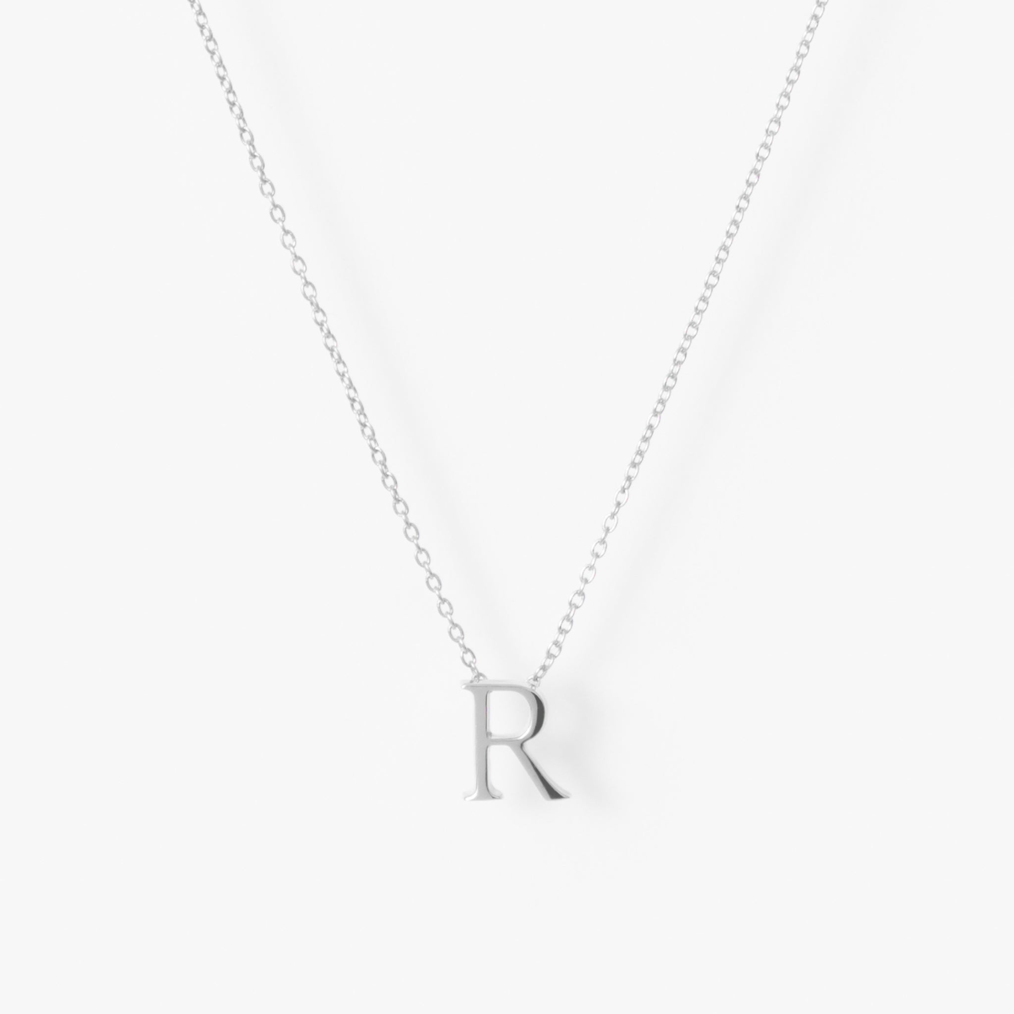 【オーダー商品】My Letters Silver ネックレス＜R＞50cm (シルバーカラー)【SV925】