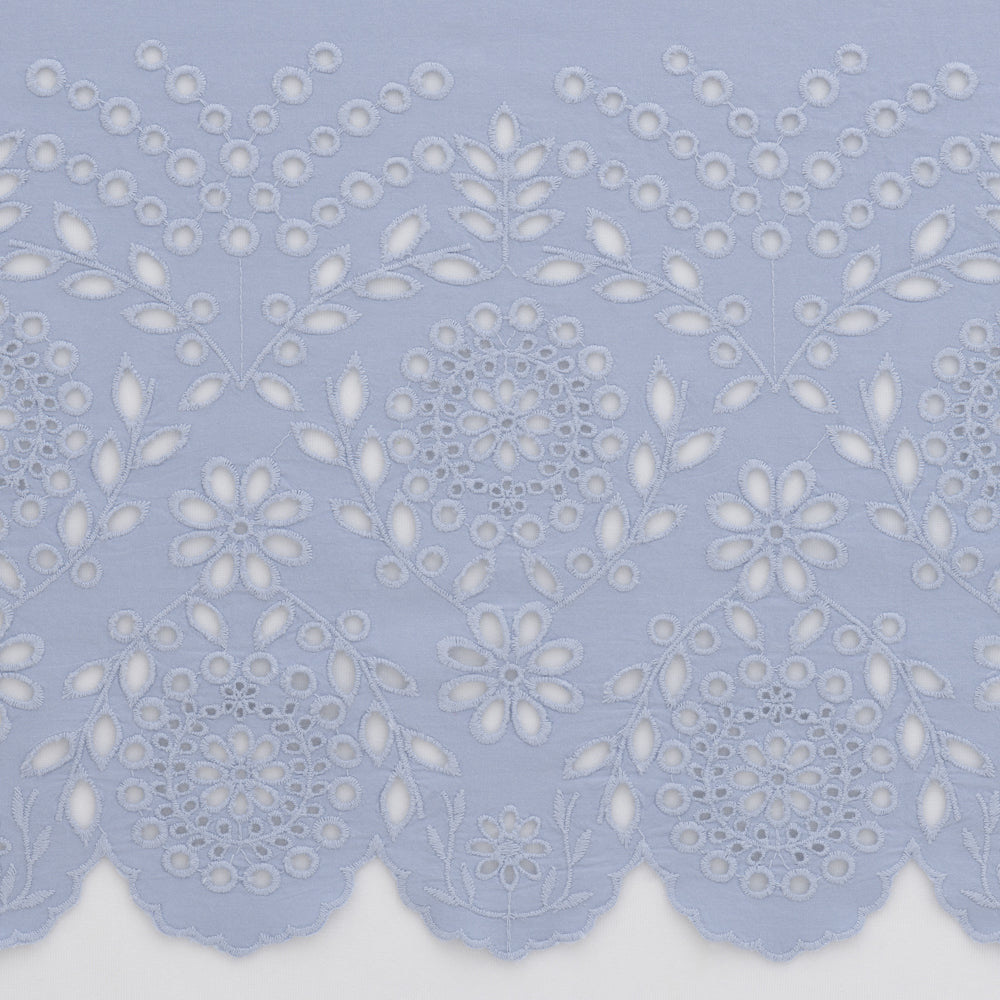 春の訪れのブラウス <br>Scalloped Lace Garden/Blue Grey