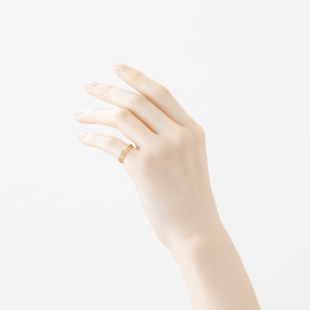 【オンライン限定】願い事 イヤーカフ 3連 M (ゴールドカラー)