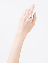 Signature Collection リング<br> オーバル タテ L<br> ローズクォーツ