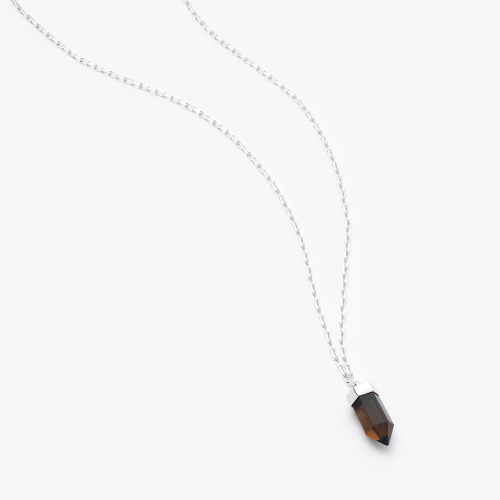 【オンライン限定】Wand ネックレス スモーキークォーツレクタングルチェーン 60cm【SV925】