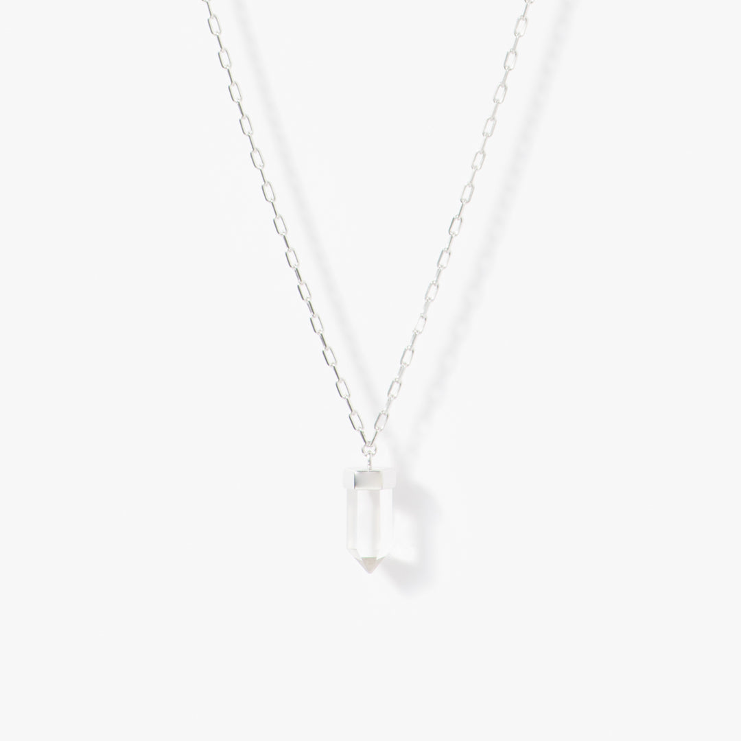 【オンライン限定】Wand ネックレス クリスタル レクタングルチェーン 60cm【SV925】