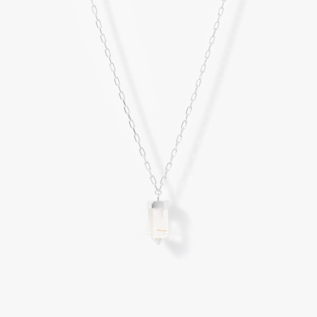 【オンライン限定】Wand ネックレス ゴールドルチルクォーツ レクタングルチェーン 60cm【SV925】